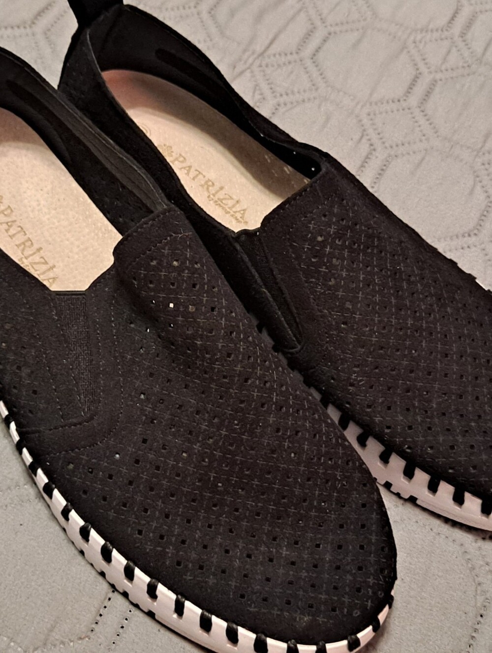 Patrizia Womens Black Casual Slip-On Shoes Size 10